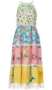 Farm Rio Mixed Floral Midi Dress